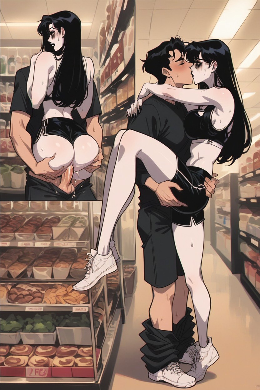 High Detailed, Carry Sex, Goth White Woman Hentai AI Porn