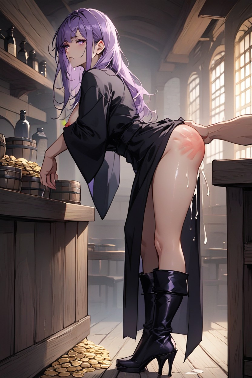 Standing, Creampie, Bangs Hentai AI Porn