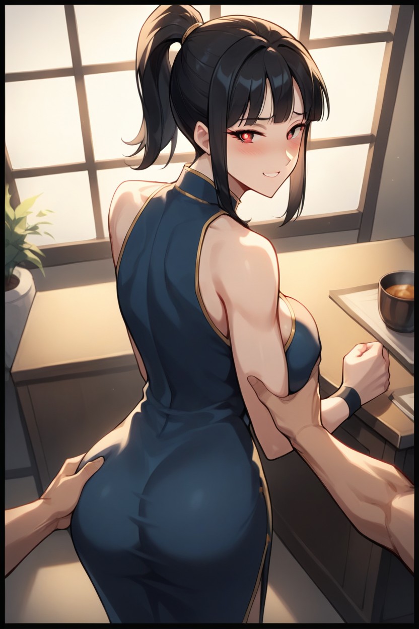 Heart Symbol, Looking Back At Viewer, Happy Hentai AI Porn