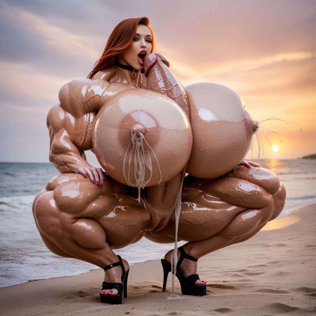 Hyper Massive Cock, Beautiful Shapely Legs, Colossal Breast AI Porn