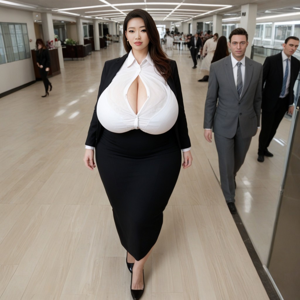 Saggy Breasts Longer Than Body, Huge Bulge, 1 Person AI Porn
