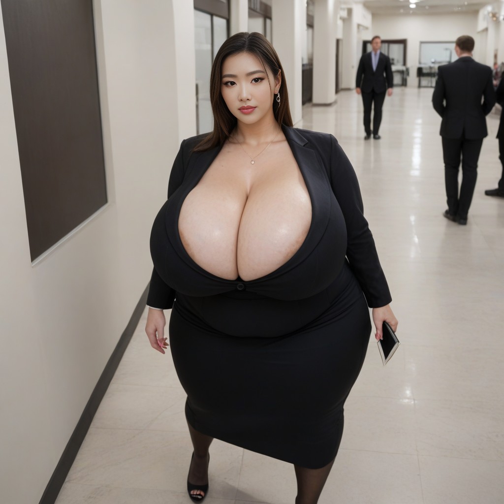 Excessive Tall Woman With Long Legs, Looking At Viewer, No Nude AI Porn