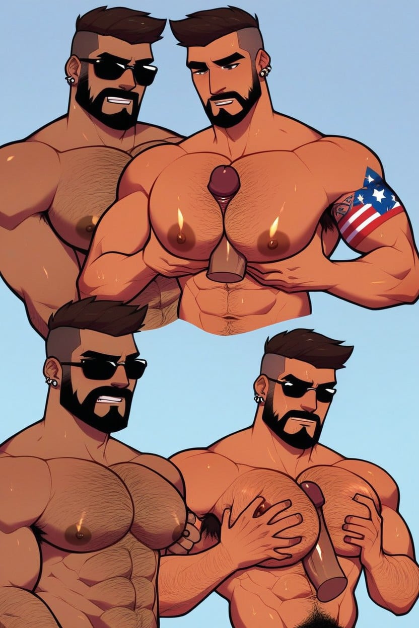 Bored, Tired Face , Bara Tiddies AI Gay Porn
