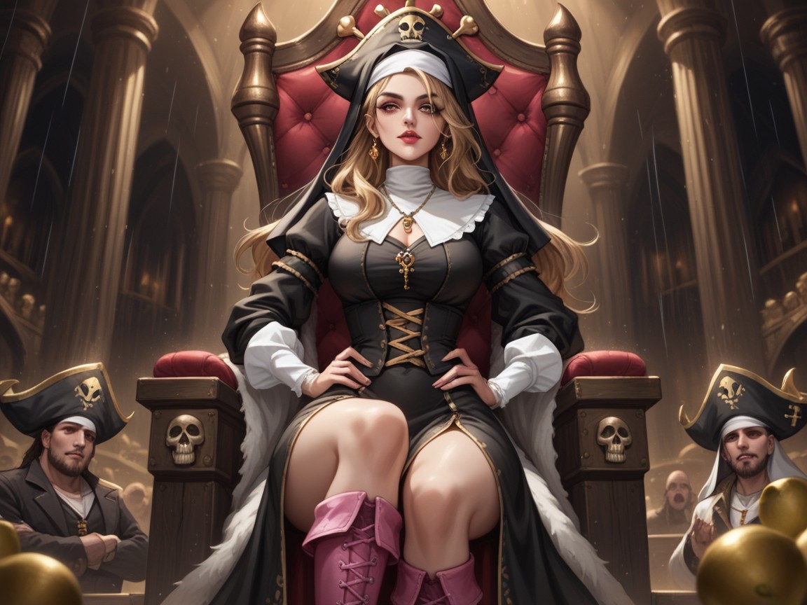 Nun, Bust, Snatched Waist Hentai AI Porn