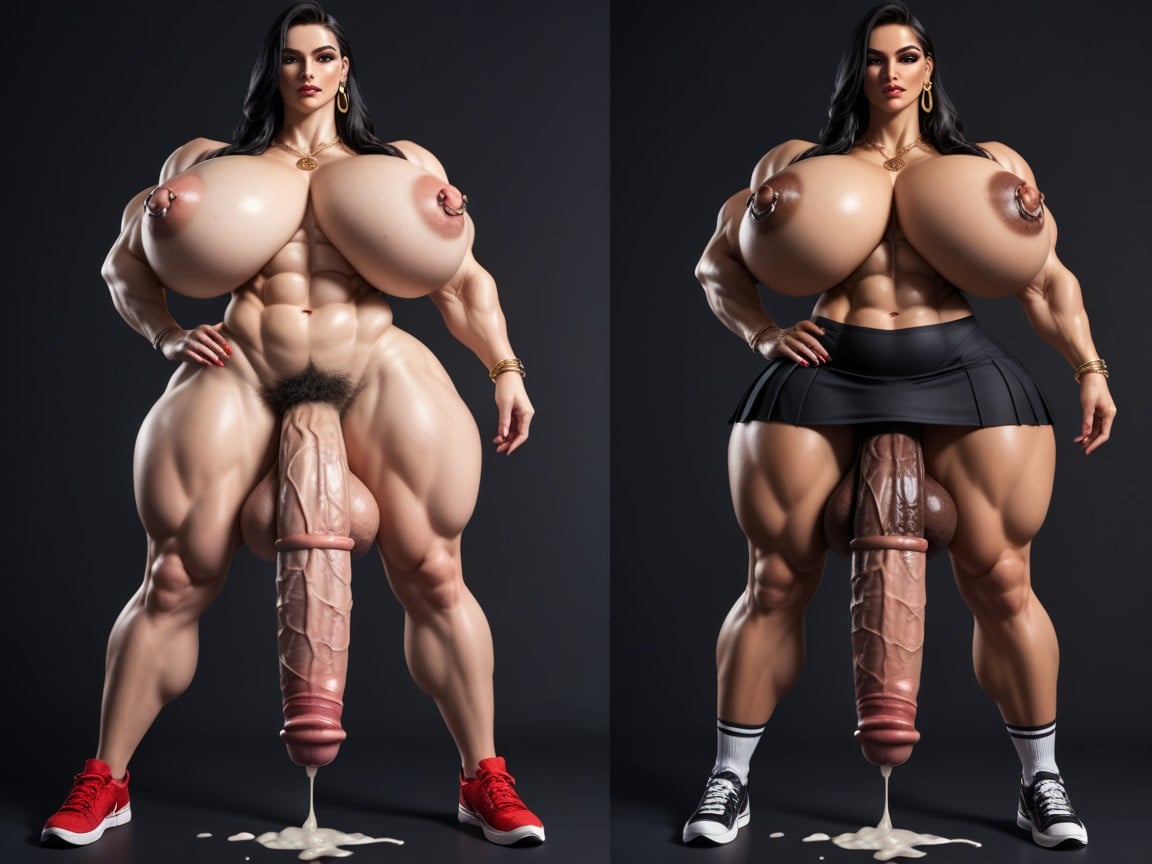 Naked, Full Body, Laying Shemale AI Porn