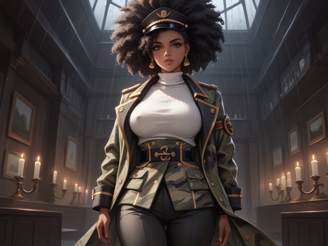 Waist, Navy Military, Wearing Camo Navy Steampunk Clothes Hentai AI Porn