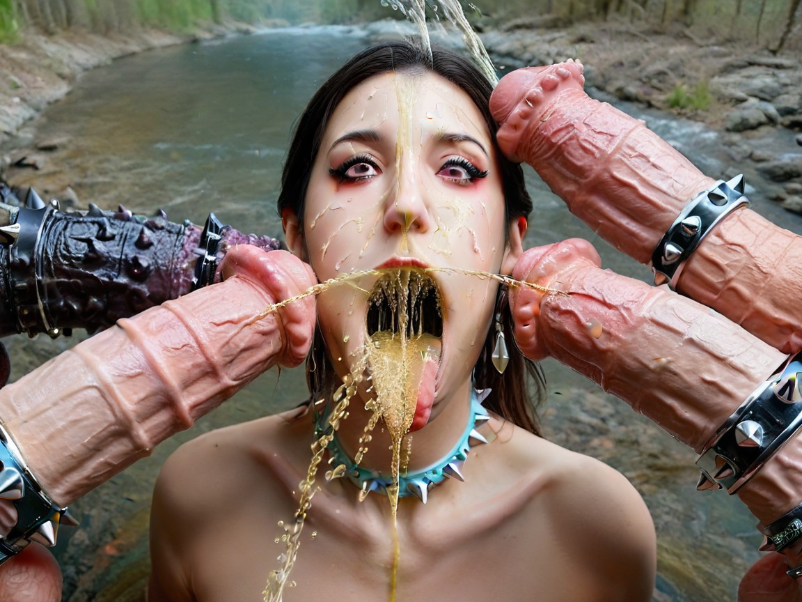 Desnuda, Pelo Negro, Cocks Pissing On Faces Porno asiático IA