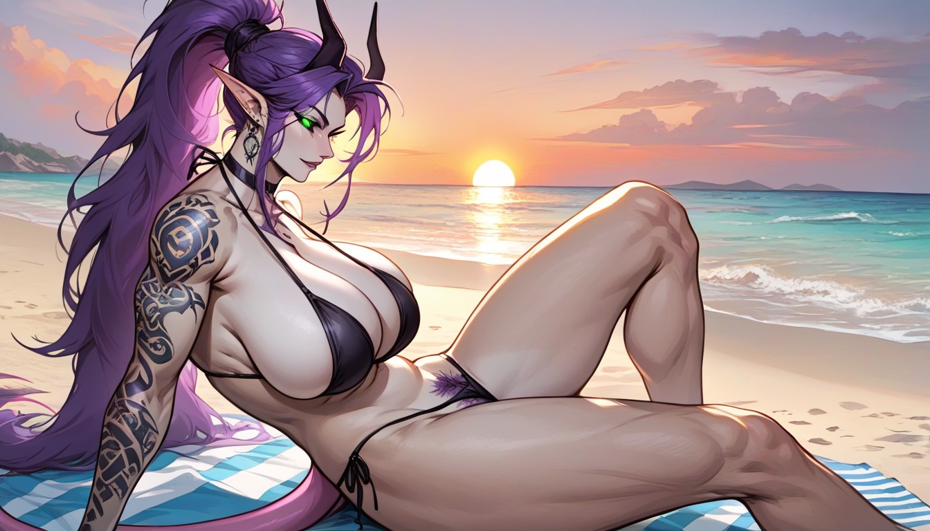 Ocean, Waist, Front View AI Porn