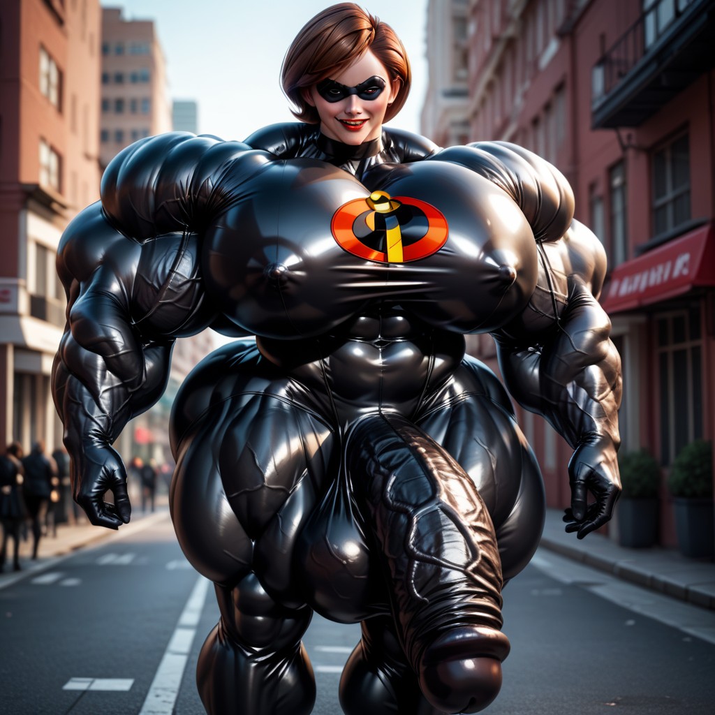 Hyper Gigantic Testicles, Muscular, Hyper Gigantic Penis Shemale AI Porn