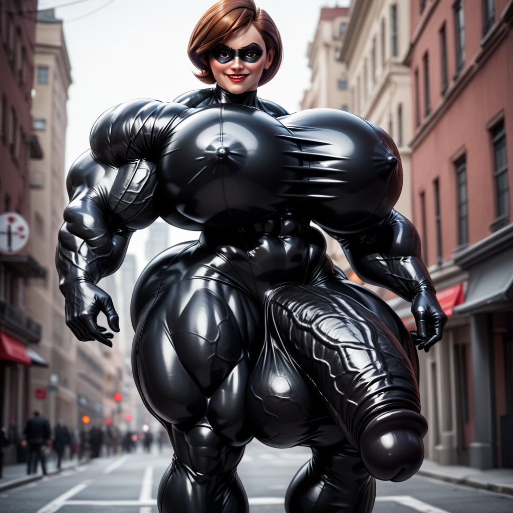 Walking, Domino Mask, Hyper Gigantic Thick Testicles Porno shemale IA