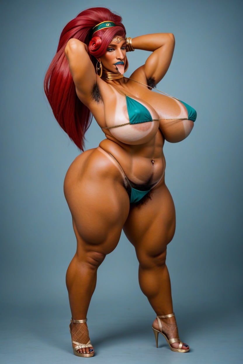 Bounce Lines, Tanlines, Hyper Furry Thighs AI Porn