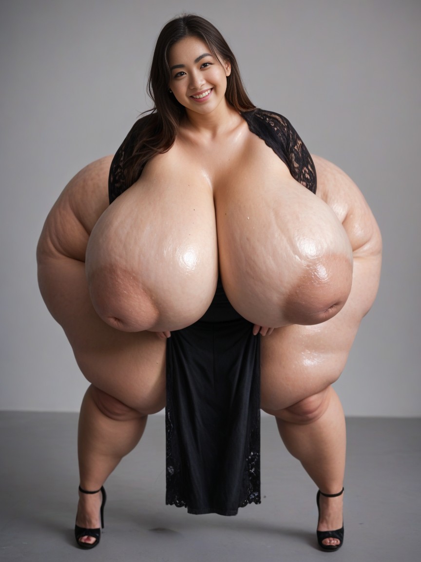 1 Person, Crushed Breasts, Women With Droopy Eyes AI Porn