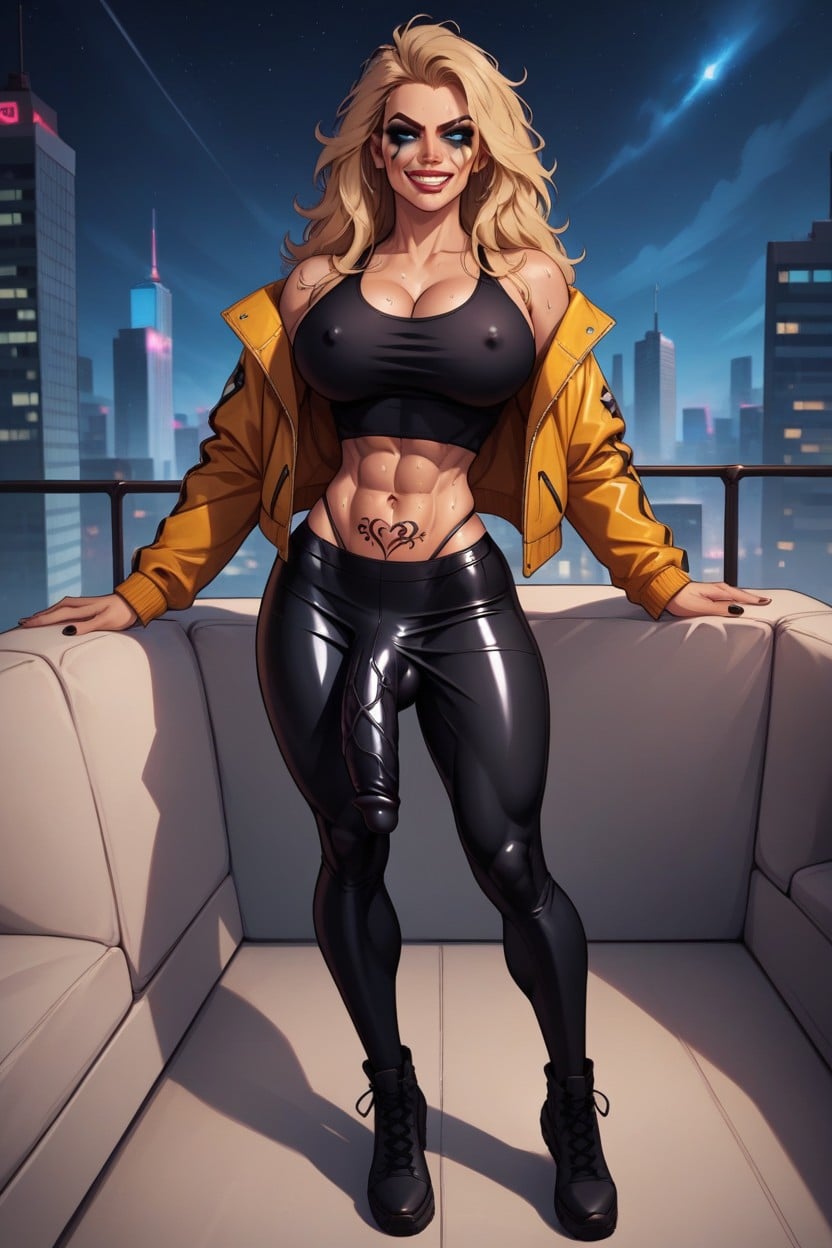 Tank Top, Full Body, Night AI Porn