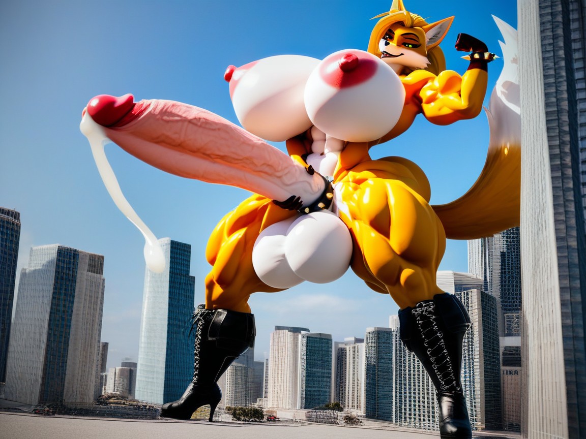 Bodybuilder, Cum, Cock Ring Furry AI Porn