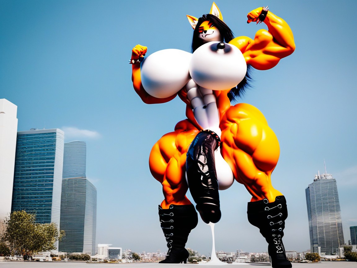Abs, Futa Domination, City Furry AI Porn
