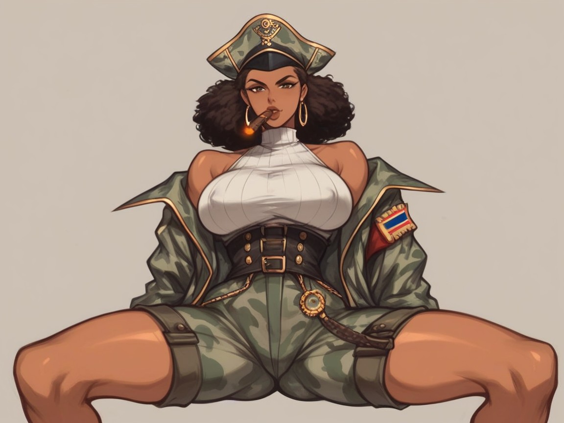 Afterimage, Brown Skin, White Turtleneck Hentai AI Porn
