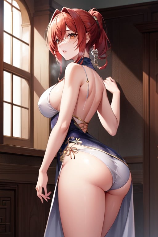 Medium Breasts, Beautiful Futanari, 汉服AI黄片