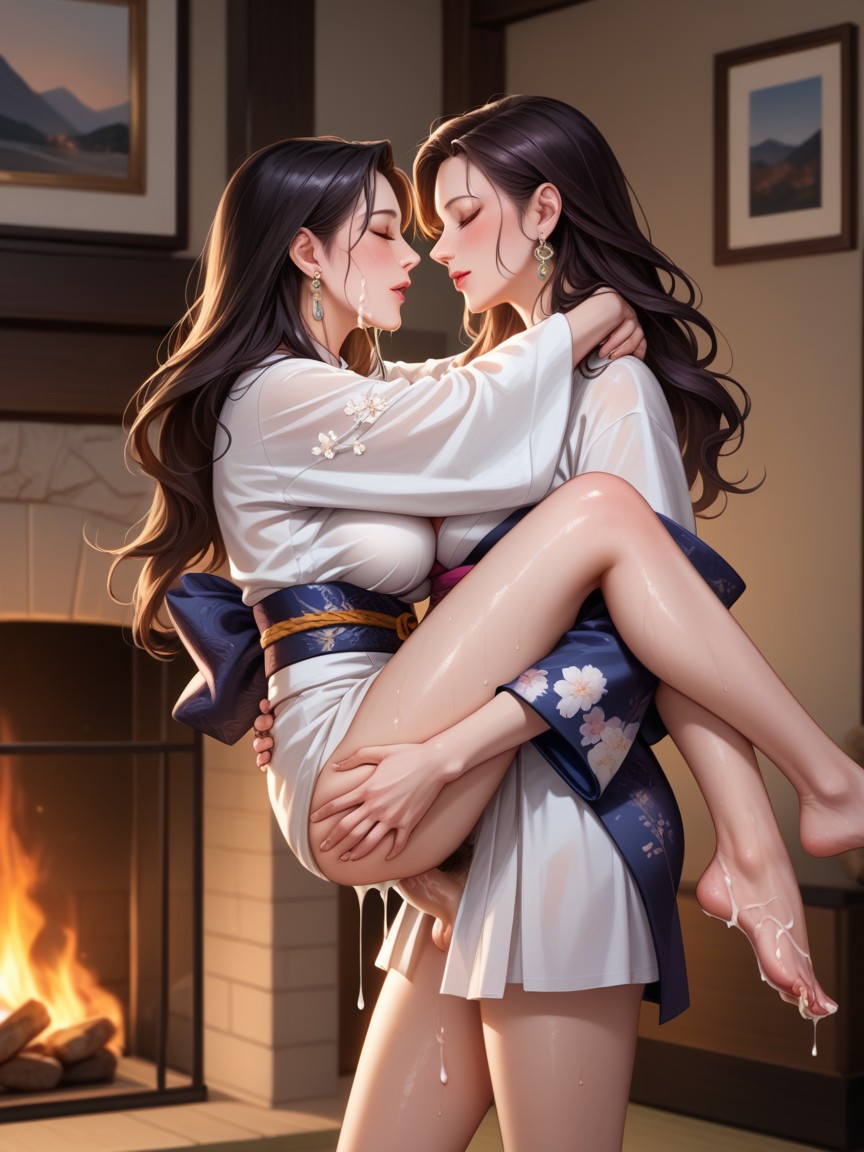Anime, Ultra Detailed, Futa Standing Hentai IA