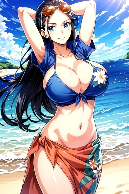 Sky, Big Breasts, Beach人妖AI色情