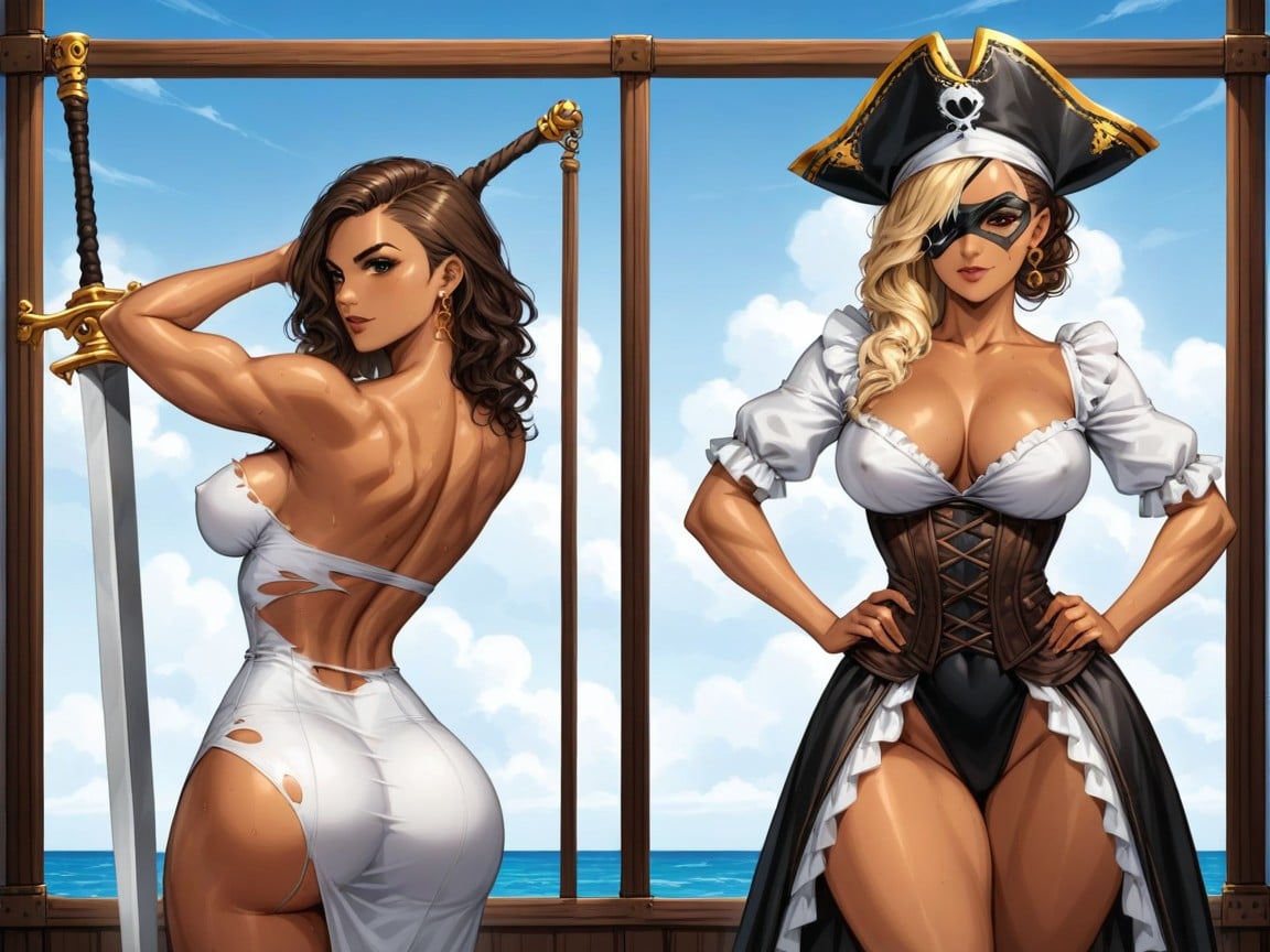 Black Domino Mask, Rectangle Body Shape, Fit Breasts AI Porn