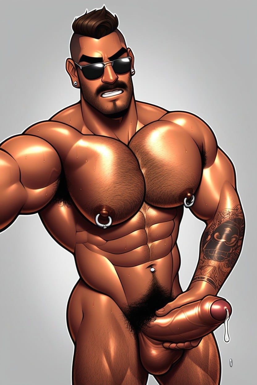 Huge Pecs, Buzzcut, Bara Tiddies AI Gay Porn