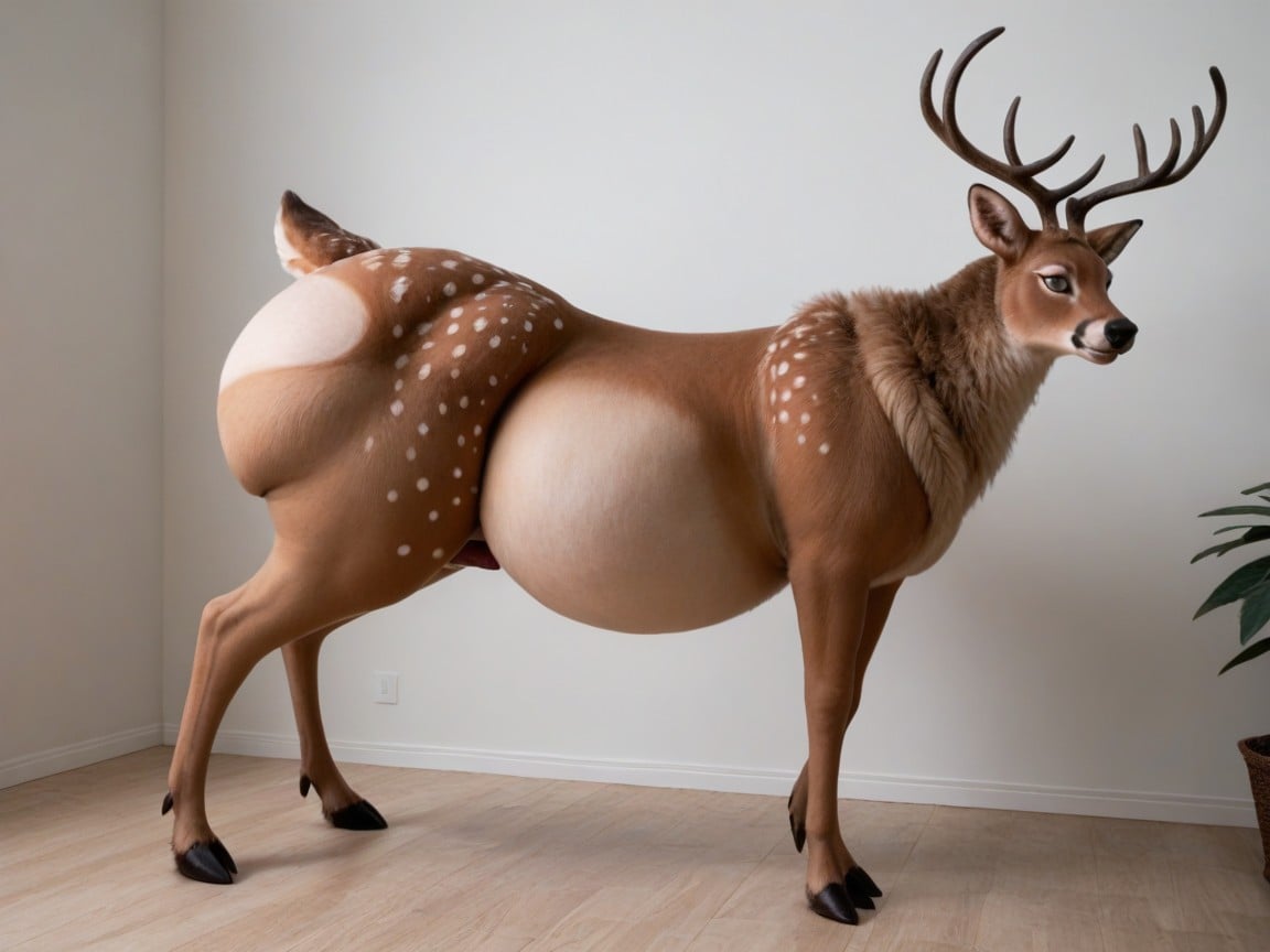 Extremely Huge Deer Hips With Hyper Massive Ass, フルボディ, 胸の拡大AIポルノ