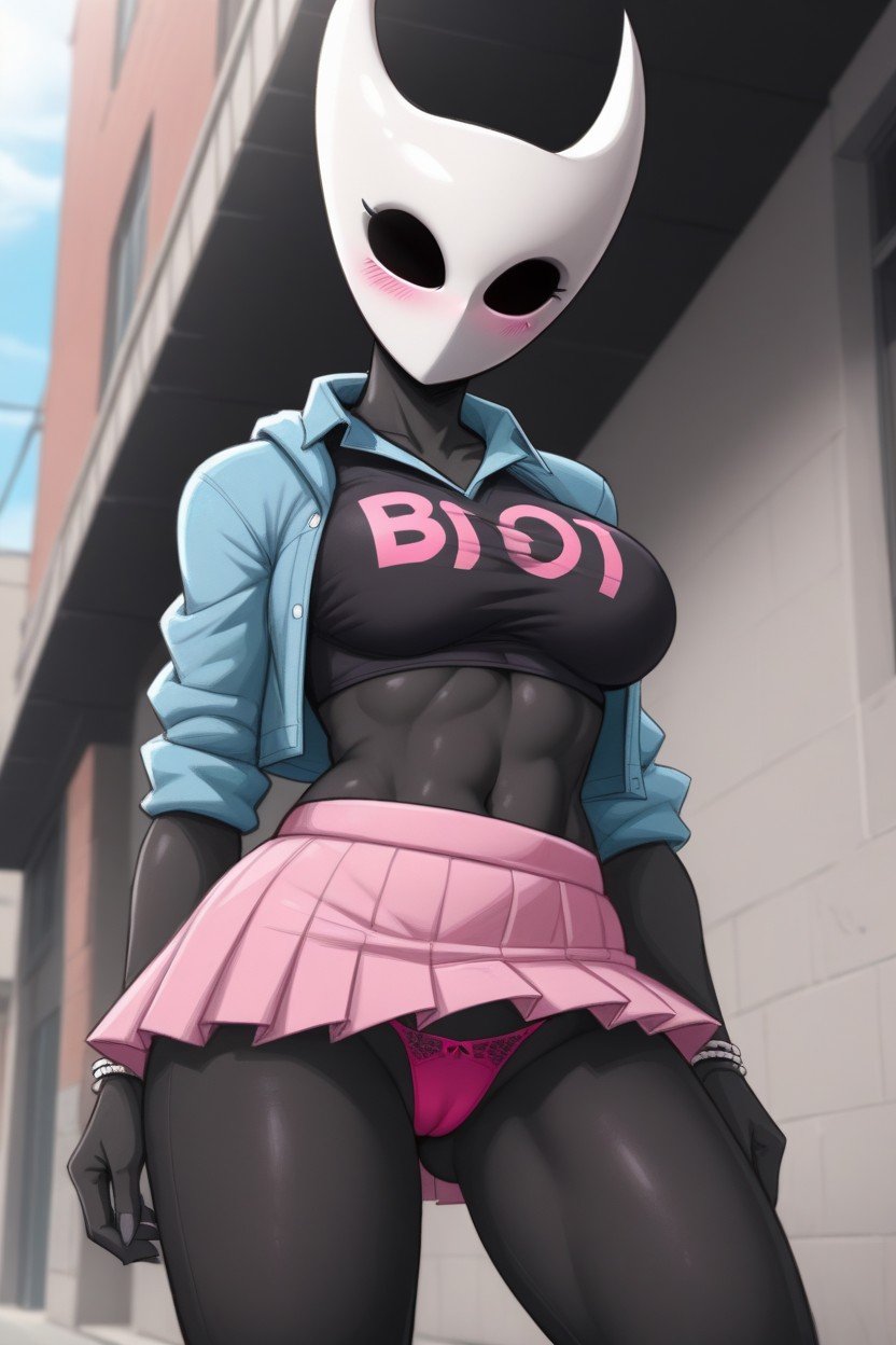 Hornnet From Hollow Knight, Foto Da Cintura, School Skirt Hentai IA pornografia