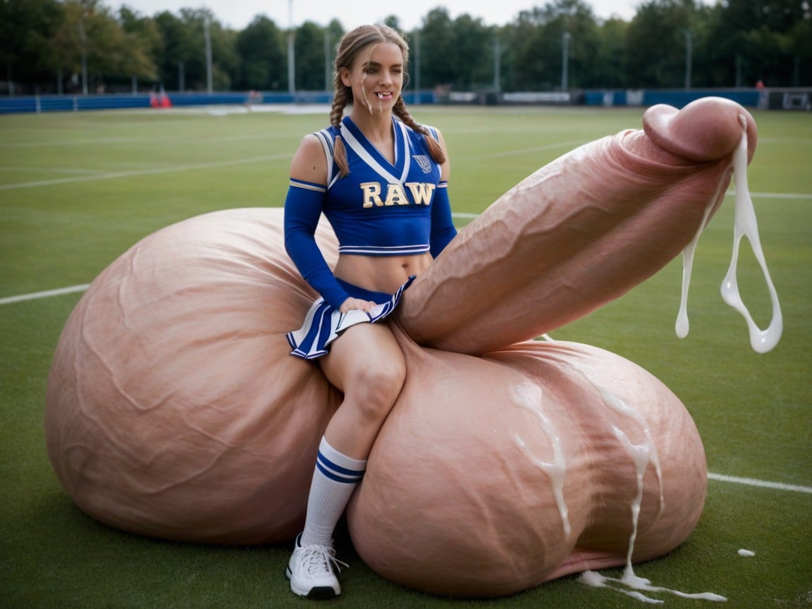 Hyper Gigantic Cock, 사정, Cheerleader쉬메일 AI 포르노