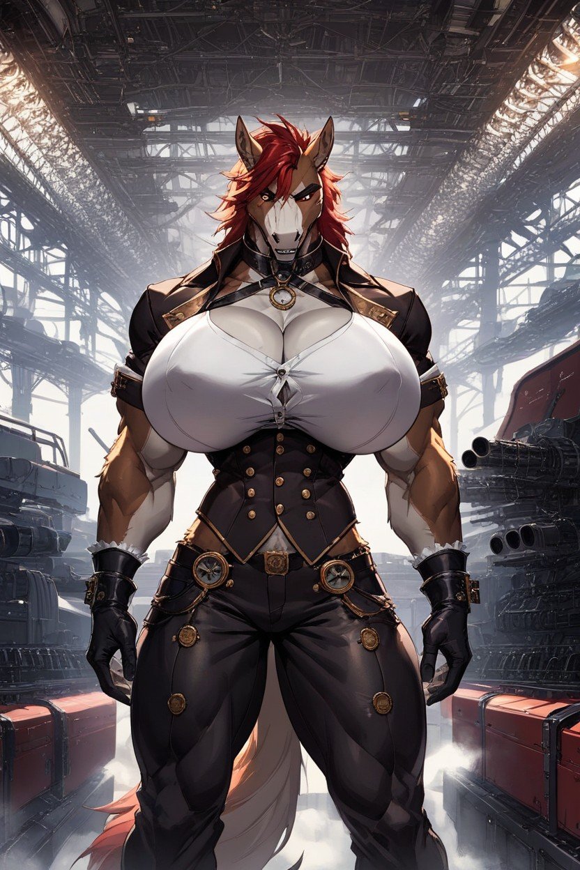 Breast Expansion, Steampunk, Muscular Pornografia peluda com IA