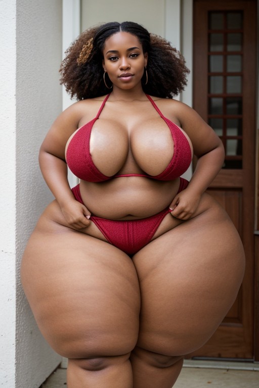 Super Thick Thighs, Light Skin African, Thick AI Porn