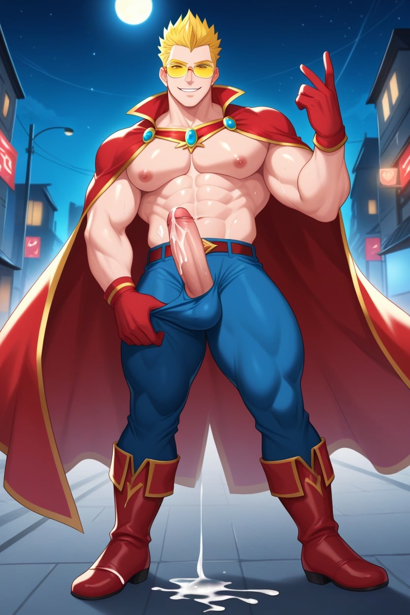 Bara Body, Blue Eyes, 18+ AI Gay Porn