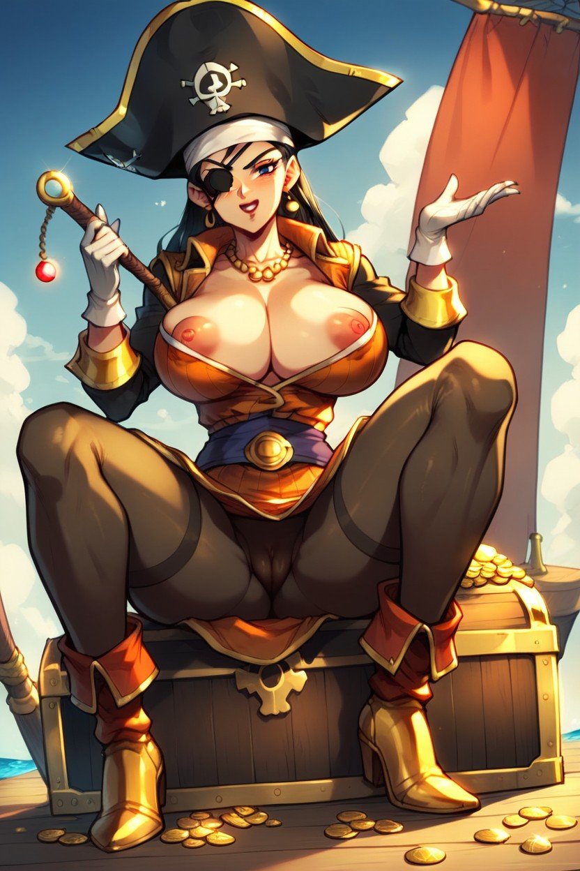 Pirate Boots, On A Pirate Ship, Android Dragon Ball Z Hentai IA pornografia