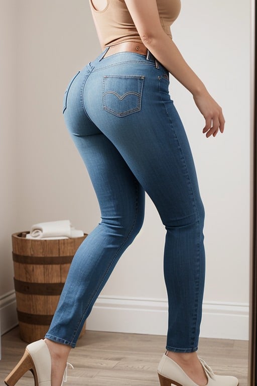 Long Legs, Rear View Focused On Butt, Arched Back AI Porn