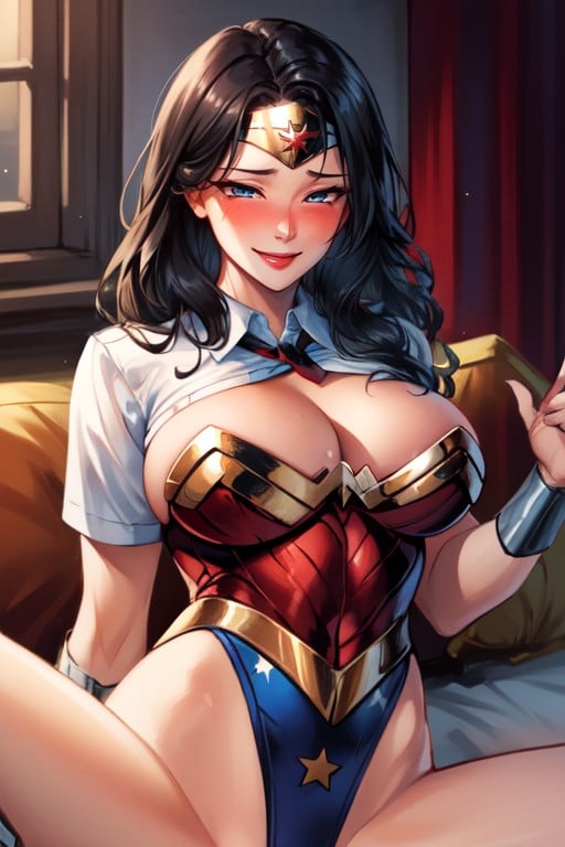 50+, Wonder Woman (dc), Masturbação Pornografia de IA