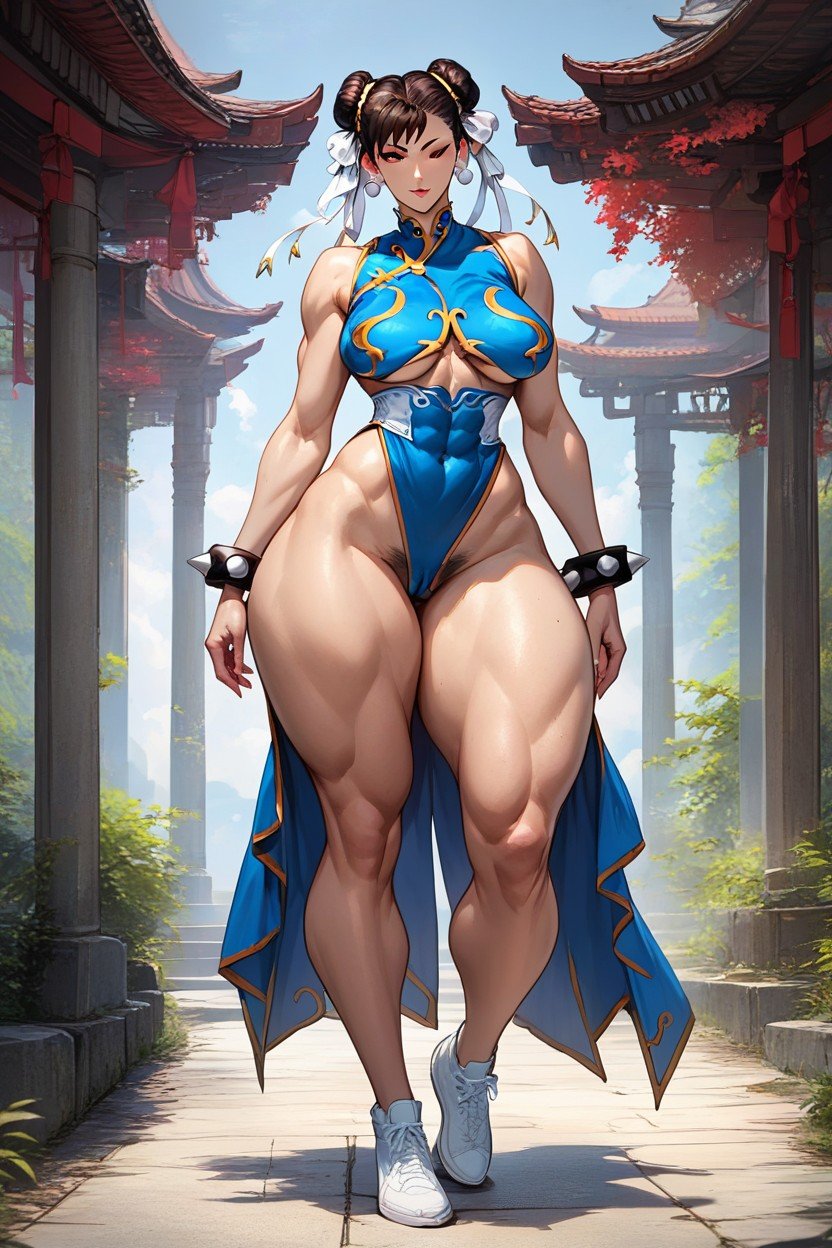 Massive Thighs, 骆驼趾, 阴毛AI黄片