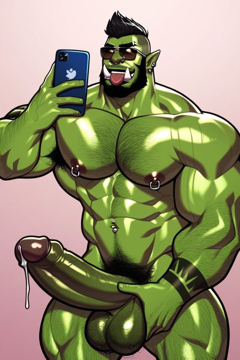 Gigantic Pectorals, Angry, Foreskin AI Gay Porn