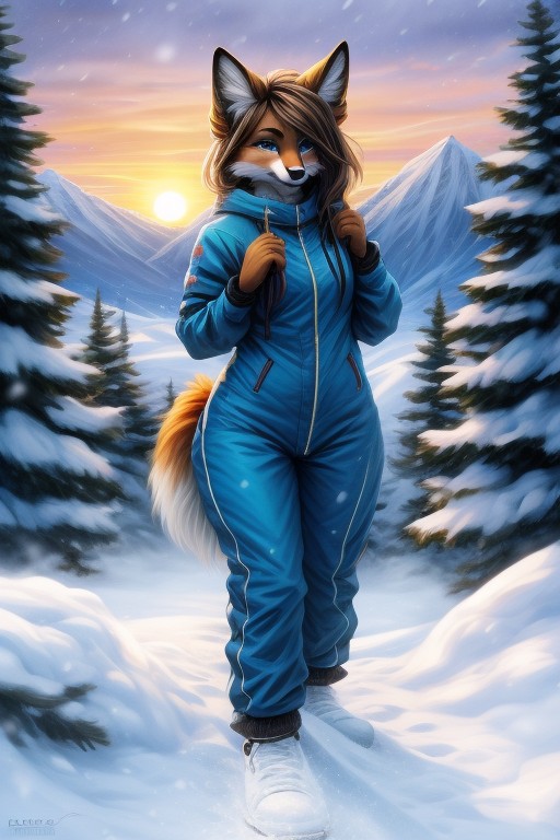 Turquoise Eyes, Add Detail, Medium Breasts Furry AI Porn