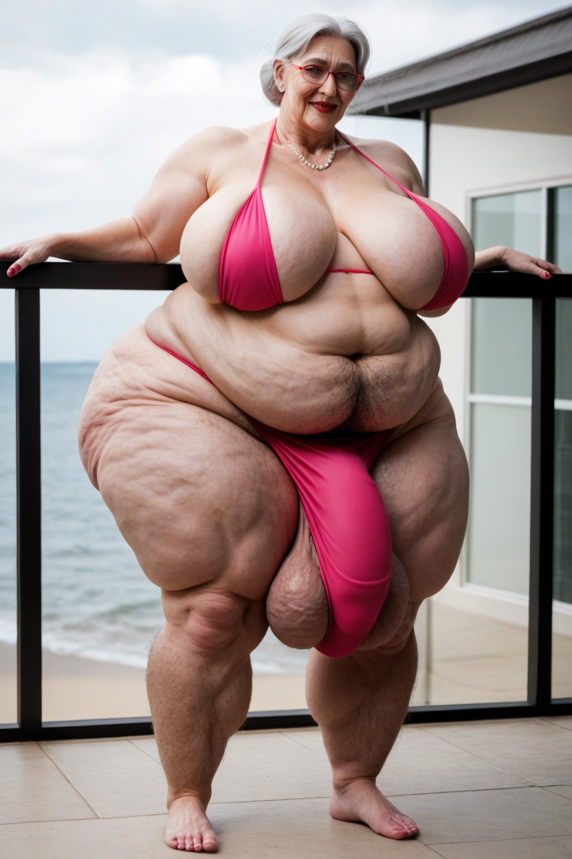 Natural Breast, Extreme Hairy Balls No Glasses, Huge Gigantic Penis Shemale AI Porn