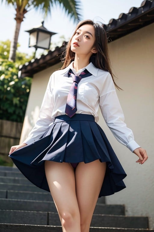 18+, 制服, 下視角人妖AI色情