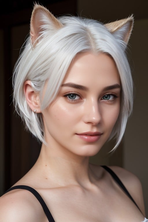 18+, Cat Ears, Skinny AI Porn