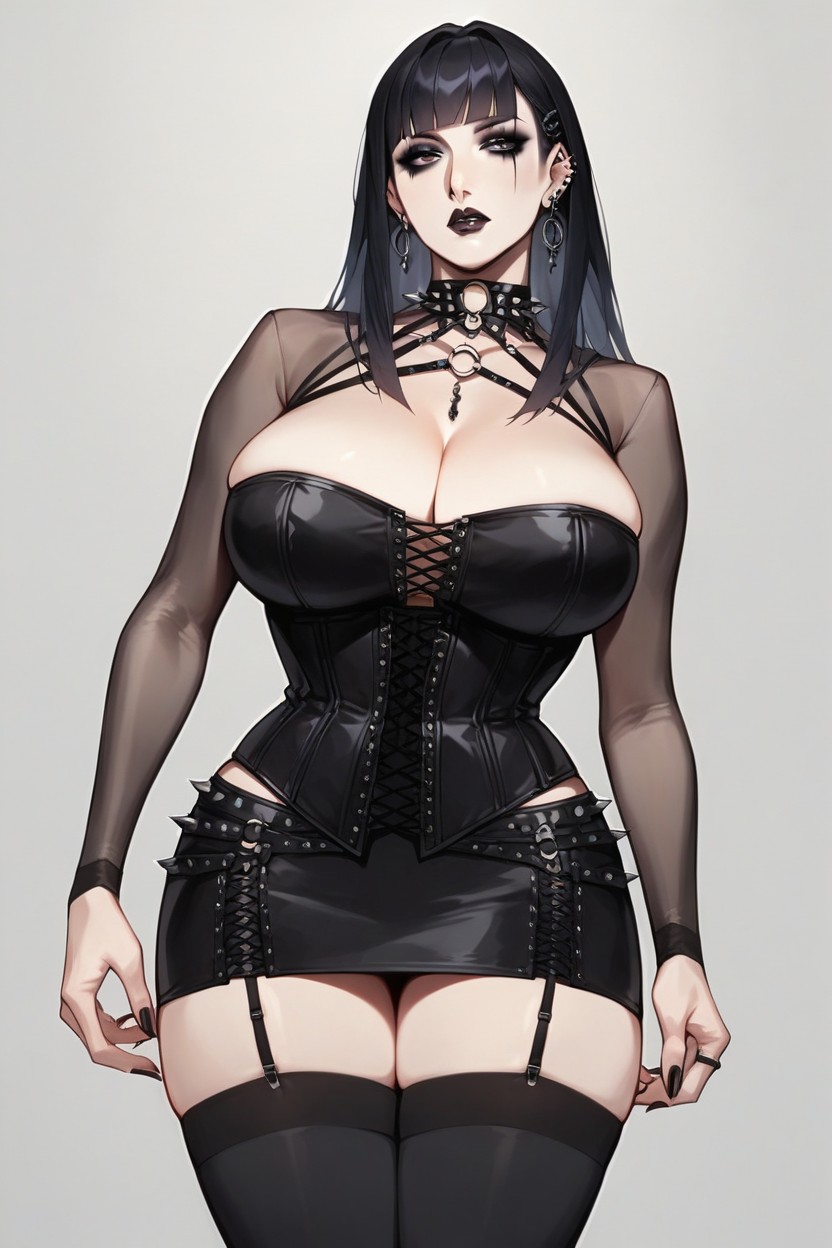 Goth, Bangs, 18+ AI Porn