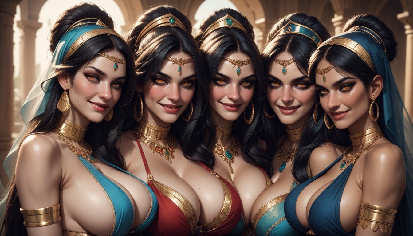 Large Breast, Volumetric, Harem AI Porn