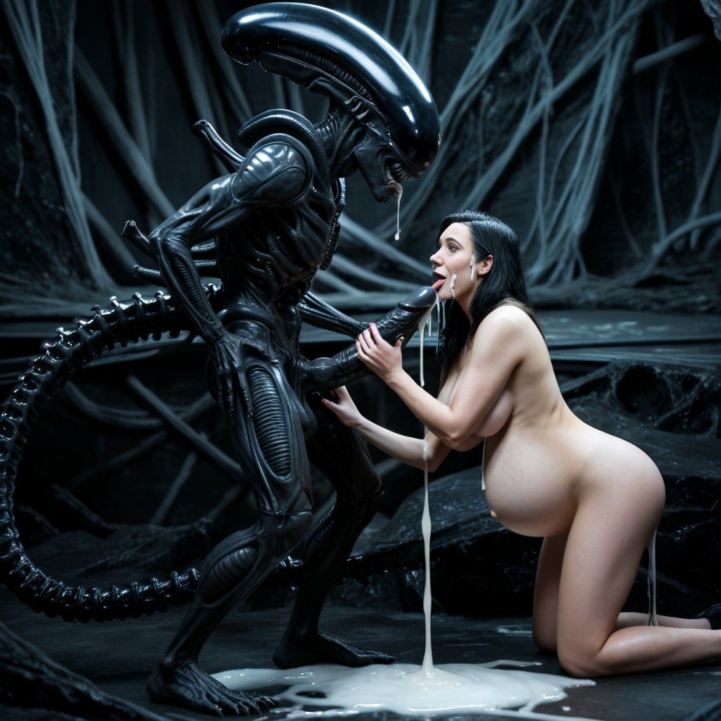 Xenomorph Male Sharp Nails, Excessive Cum Pool, CreampiePorno IA transsexuelle