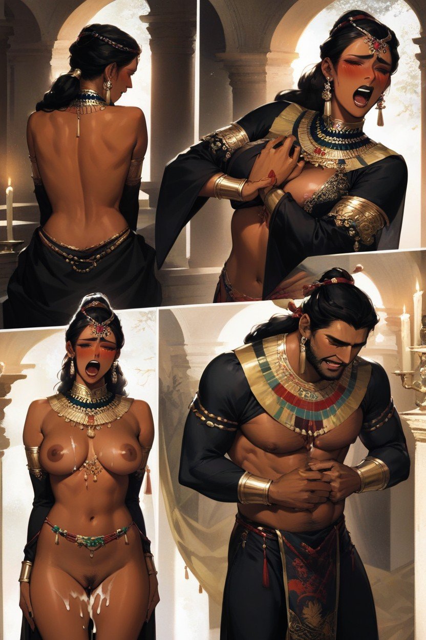 Tits Grabbed, Gujarati Indian Woman, Back ArchedAIポルノ