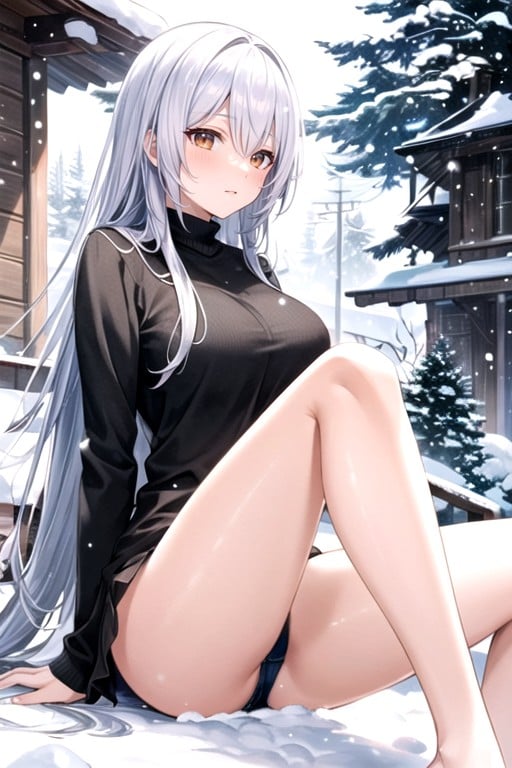 Medium Ass, Side View, Snow AI Porn