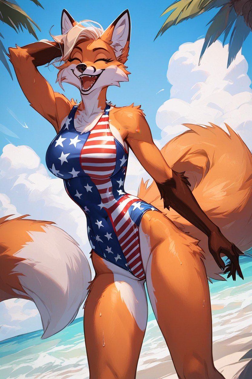 Plage, American, FemalePorno IA Furry