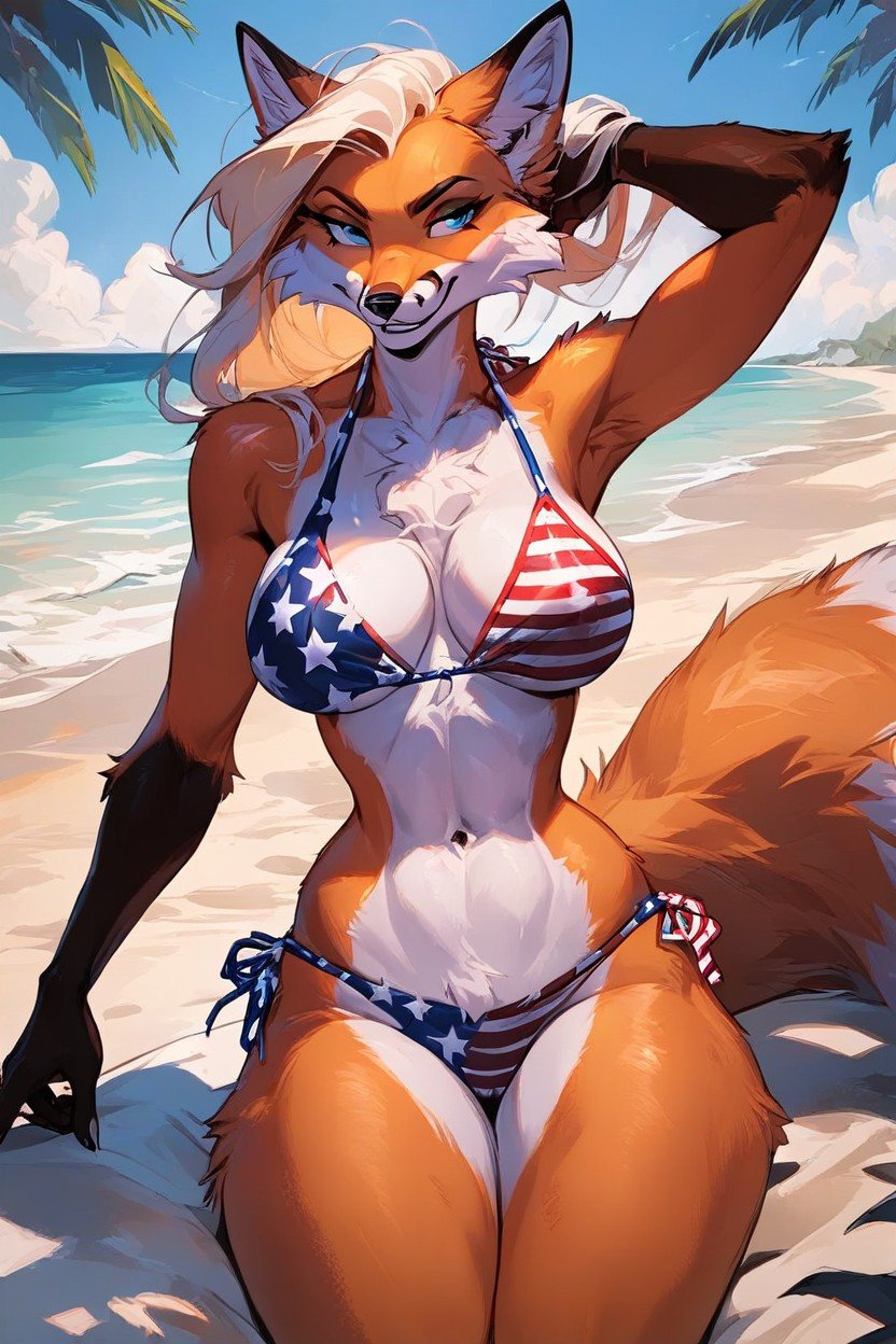 Fox, ビキニ, AmericanファーリーAIポルノ