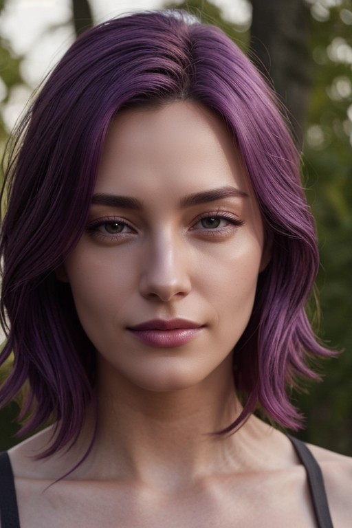 Purple Hair AI Porn