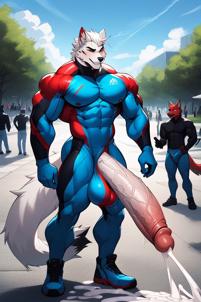 In Public, Busy Area, Full BodyPorno IA Furry