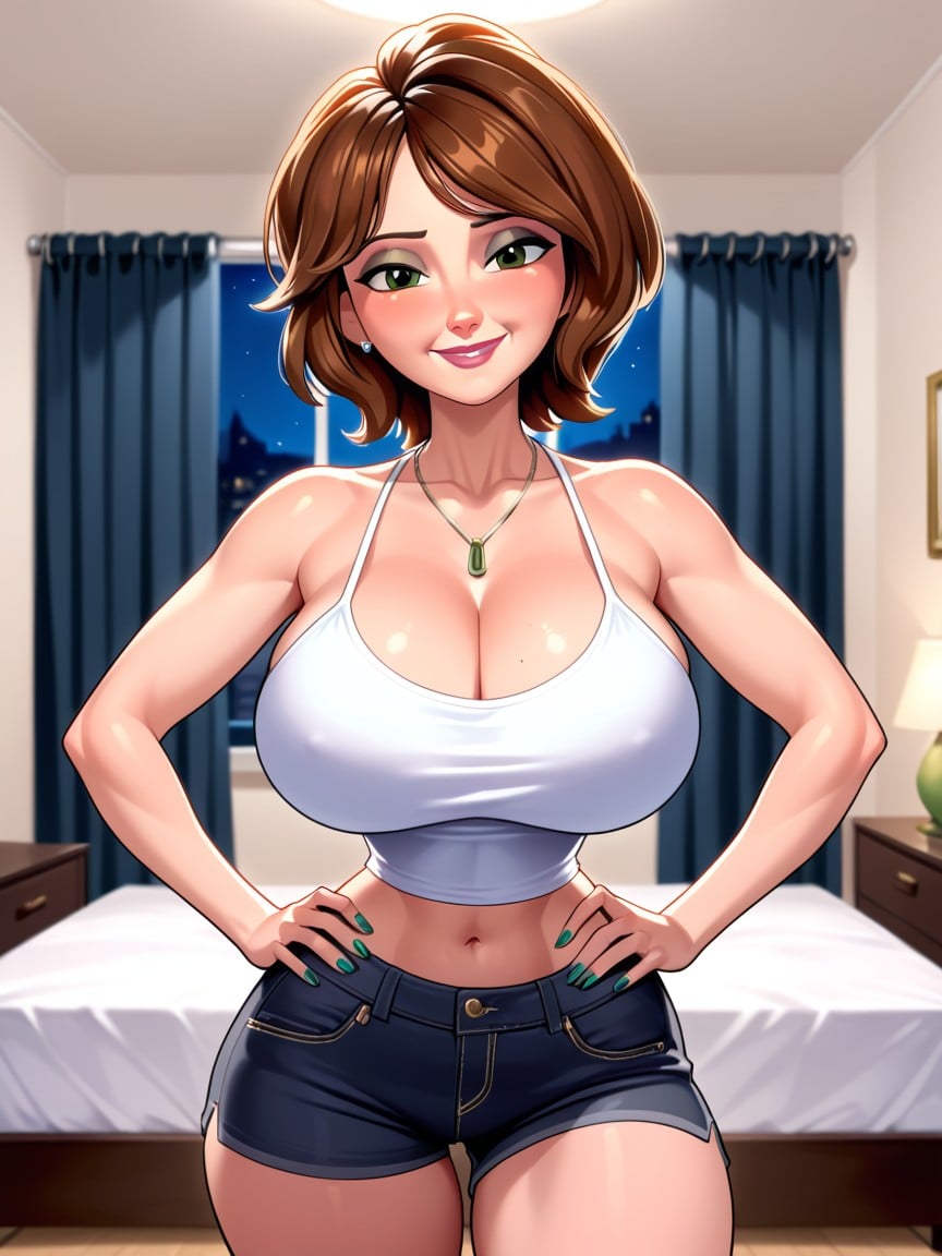 Skinny, Aunt Cass From Big Hero, Night Bed Room AI Porn